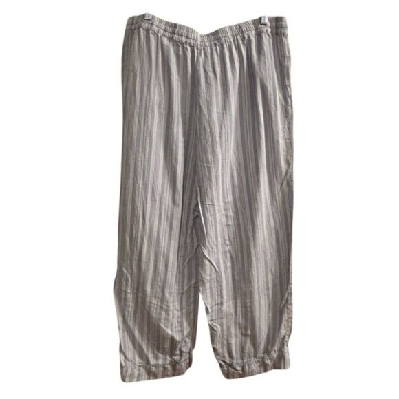 Haven Well Within Women's Striped Pajama Set XL Blue White Organic Cotton - Picture 5 of 14